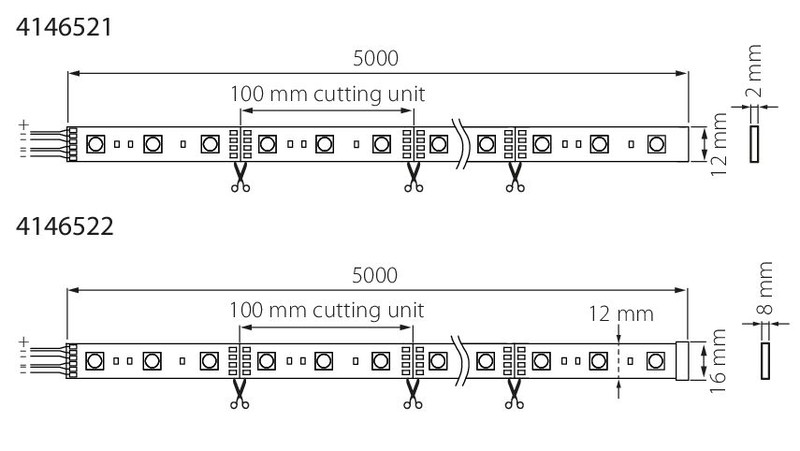airam Led strip coloris 24v kit ip20 60w rgbtw 5m
