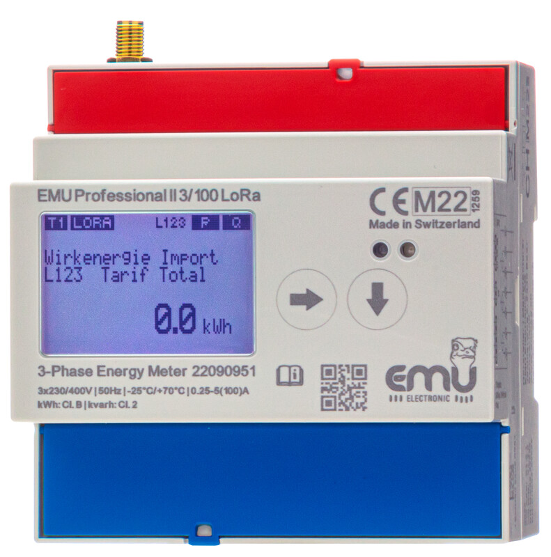 ENERGIAMITTARI DIN KOKA 3V, 100A, MID, LORAWAN EXT. AN