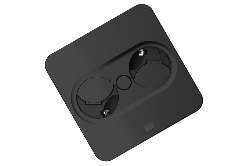 SURFACE MOUNTED FRAME TWIST TWIST 2 COVER, SQARE BLACK