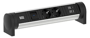 bachmann Socket outlet cycle desk 2 x so swi. usb a c