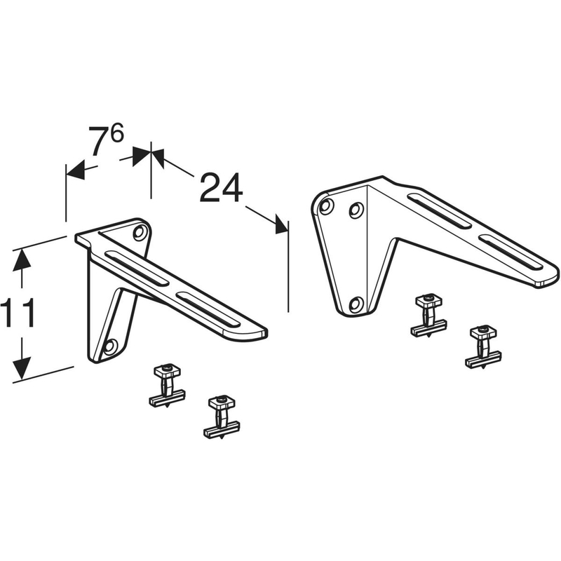 ido Washbasin brackets ido 502.667.00.1 240mm