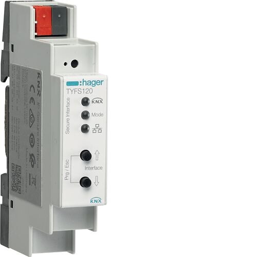 hager Liitäntäportti knx hager tyfs120 ip/knx secure 1m din