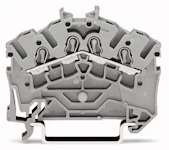 4-CONDUCTOR TERMINAL BLOCK 2.5 mm², GRAY