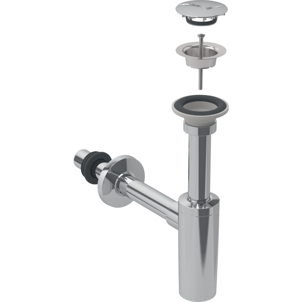 BOTTLE TRAP GEBERIT 1 1/4x32mm SIDE CHROME