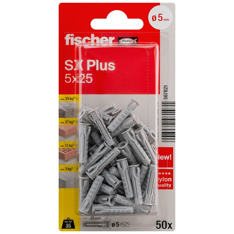 fischer Expansion plug sx plus fischer 5x25 50pcs