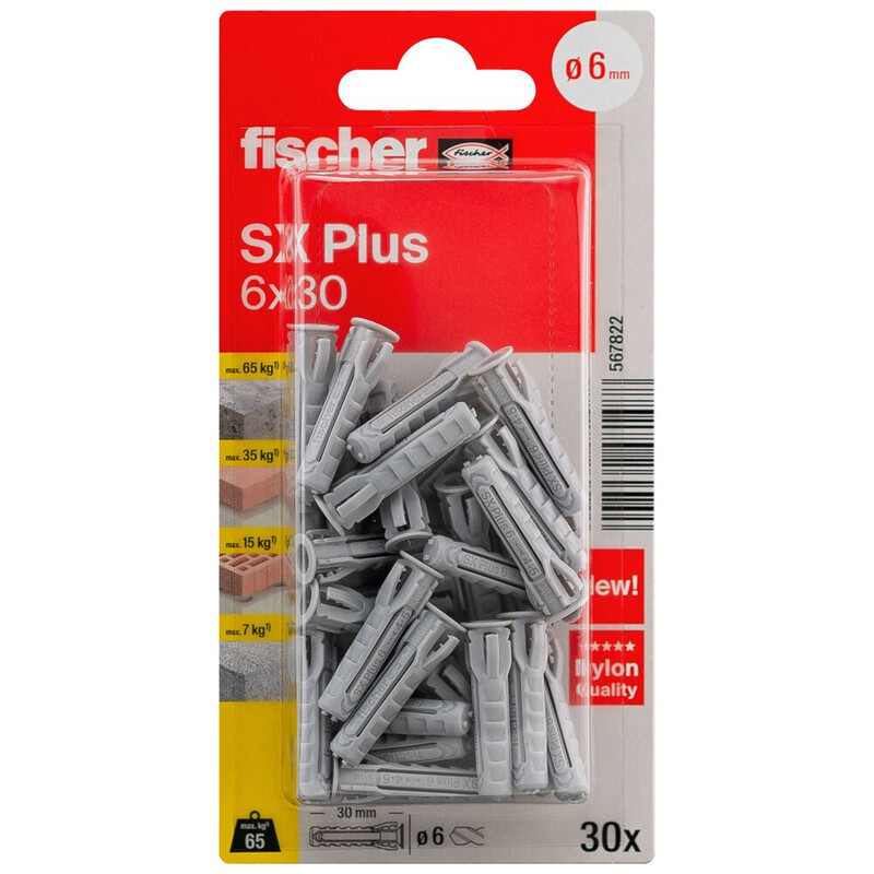 fischer Expansion plug sx plus fischer 6x30 30pcs