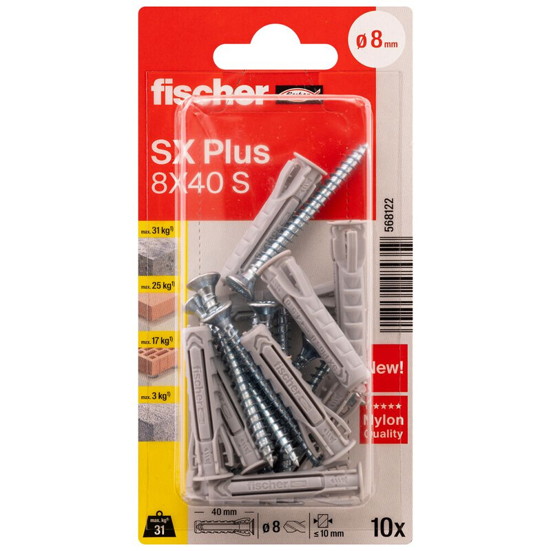 fischer Expansion plug sx plus fischer 8x40 s 10pcs