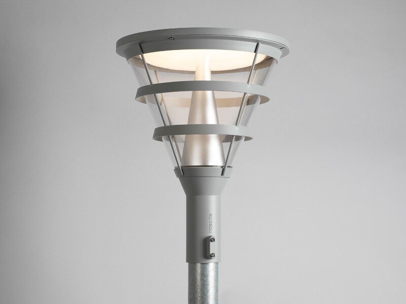 hide-a-lite Pole mount. pave post deco ii ip65 ik10 2580lm 3k/4k gr