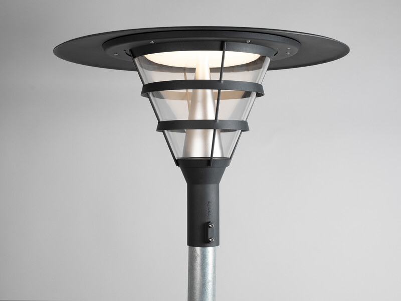 hide-a-lite Pole mount. pave post top deco ii ip65 ik10 2580lm 3k/4k ant