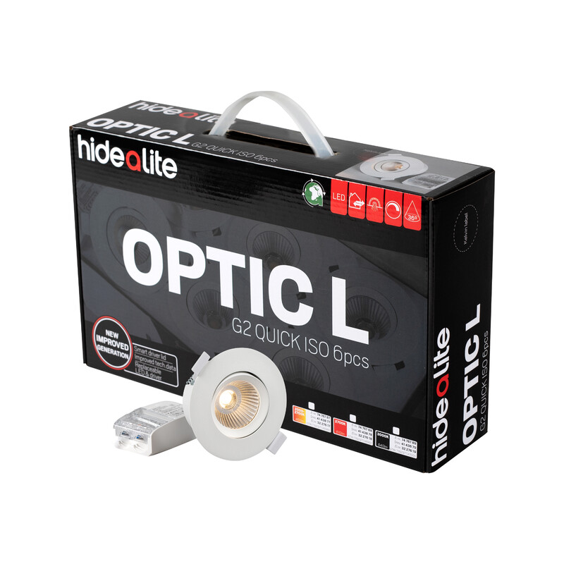 hide-a-lite Alasvalo optic g2 l quick ip44 460lm 7,5w 927 wh 6pac