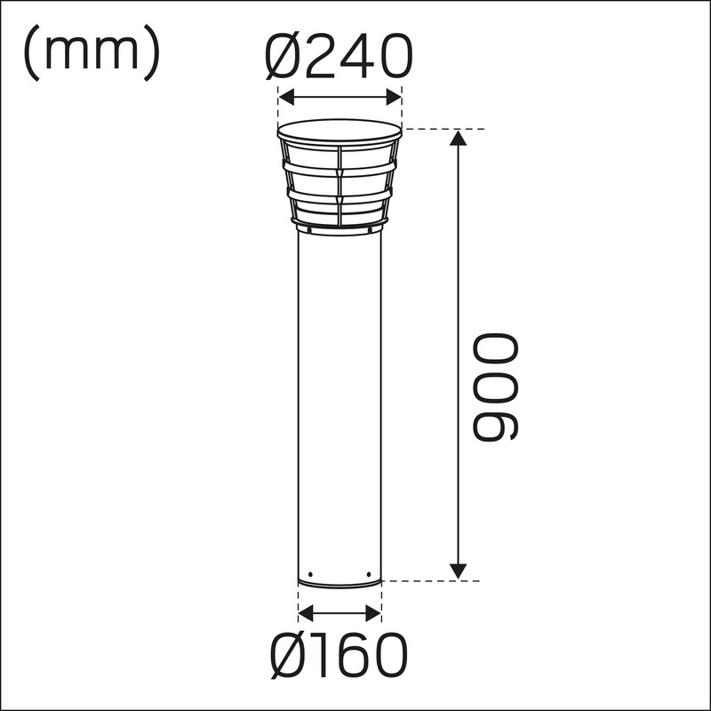hide-a-lite Pollariv. pave pillar deco ii ip65 ik10 1010lm 3k/4k gr