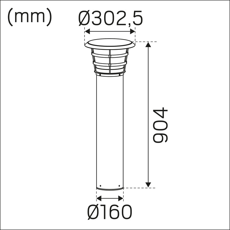 hide-a-lite Pollariv. pave pillar top deco ii ip65 ik10 1010lm 3k/4k gr