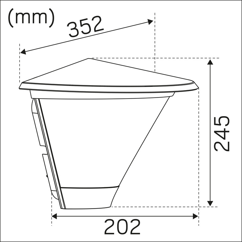 hide-a-lite Seinäval. ulko pave wall top ip65 ik10 1940lm 3k/4k gr