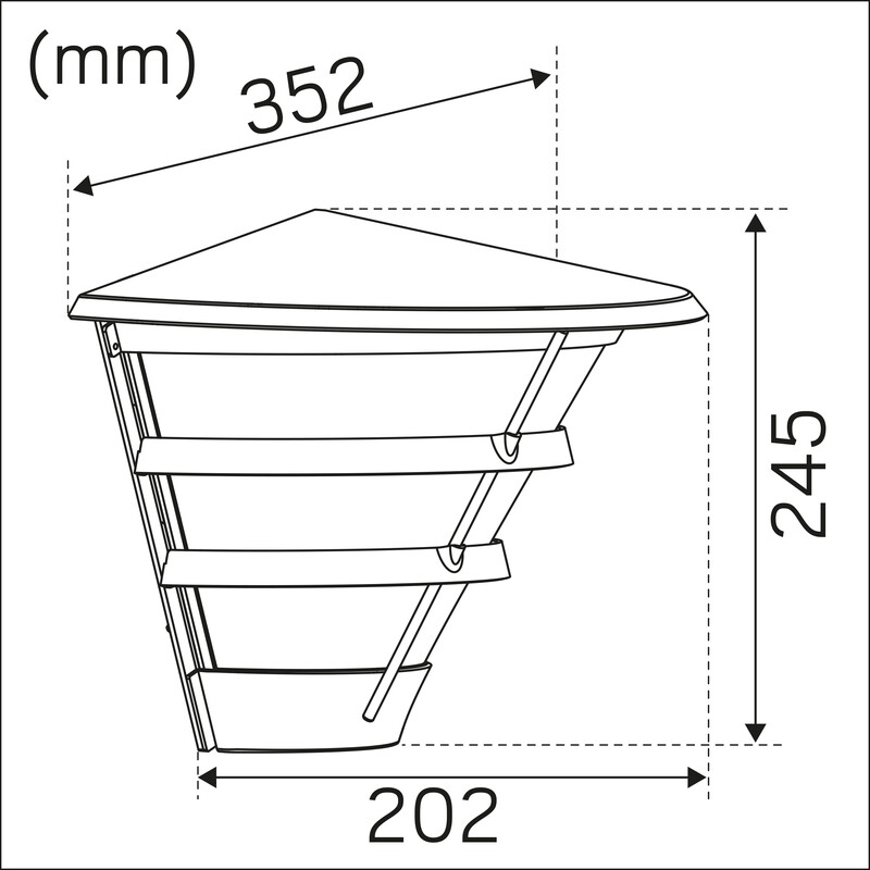hide-a-lite Outd. wall lum. pave wall top deco ii ip65 ik10 1680lm gr op
