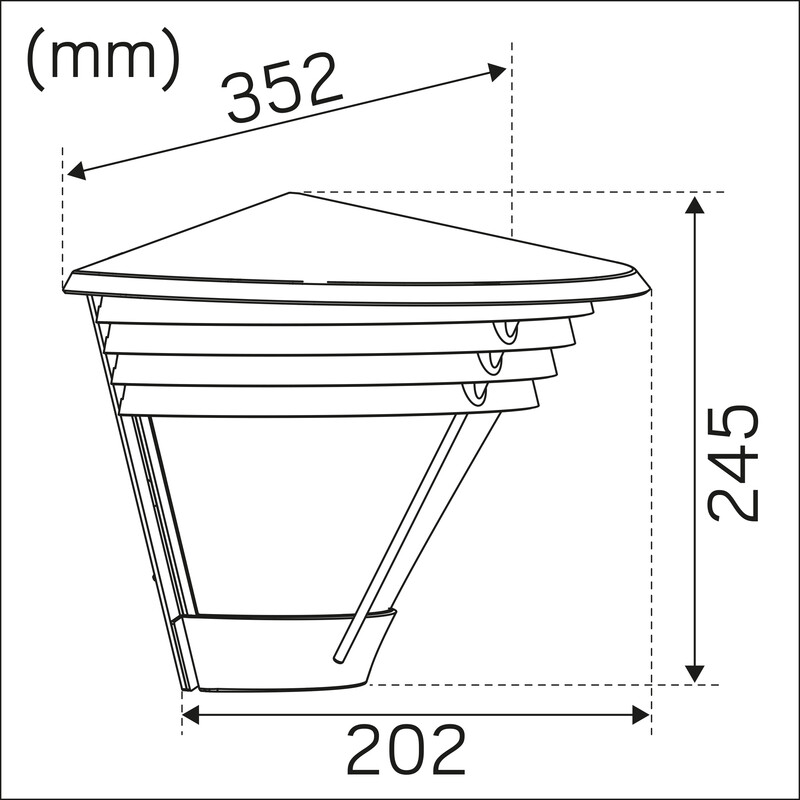 hide-a-lite Outd. wall lum. pave wall top deco iv ip65 ik10 1390lm gr op
