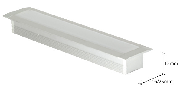 saas instrumentti Cover strip strip rail 25x13 recessed 2,5m