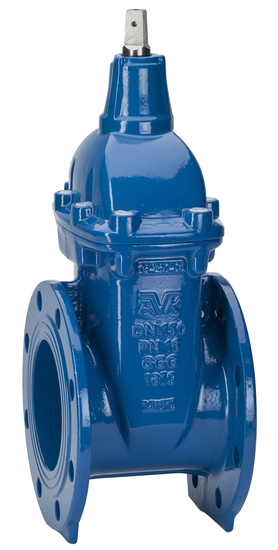 FLANGED GAT VALVE AVK DN100 PN10/16 NBR