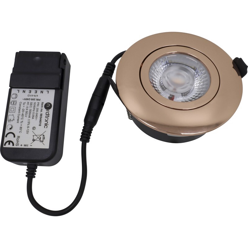 nordtronic Downlight lp flexible g2 ip44 430lm 6w cu r