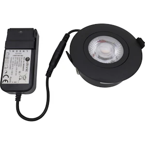 nordtronic Downlight lp flexible g2 ip44 350lm 6w bk r