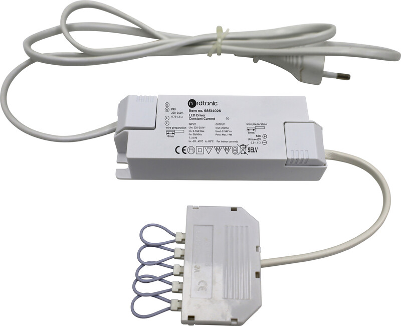 nordtronic Ohjauskomponentti drivers led-ohjain 350ma 1-19w no dim