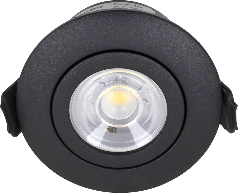 nordtronic Downlight lp flexible g2 ip44 280lm 4,5w bk r