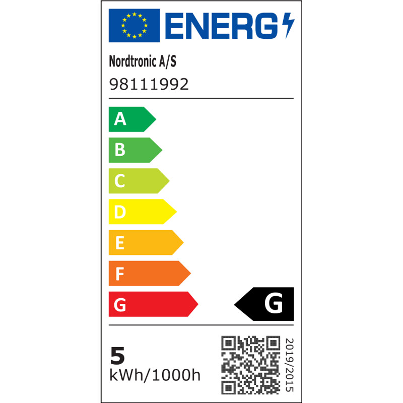 nordtronic Spotlight lamp 5w220-240 3k 50hz gu10bl