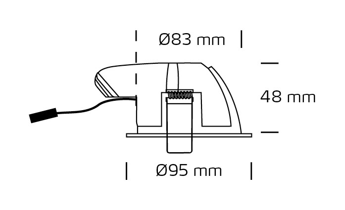 nordtronic Downlight velia pro 11w dim to warm