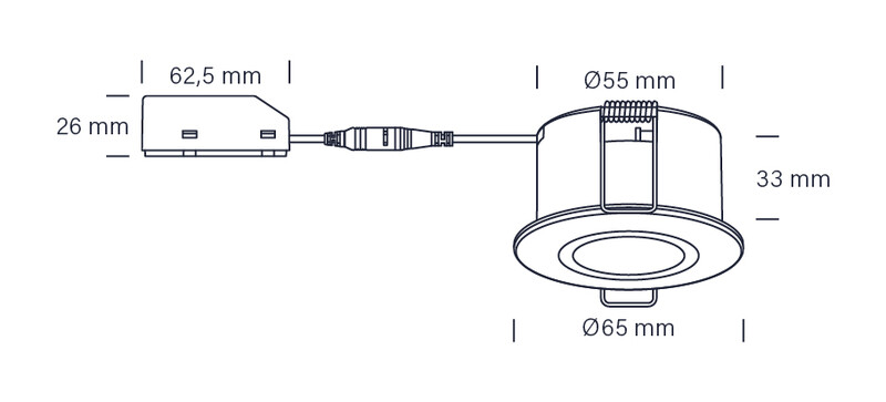 nordtronic Downlight lp flexible g2 ip44 280lm 3w ba r