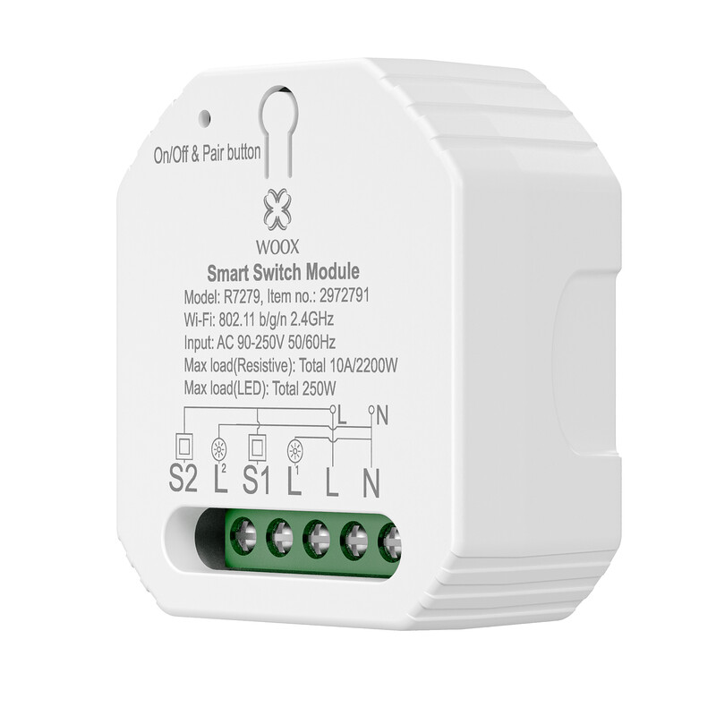 woox Vätkenivåvakt 2-gang smart switch 10a 2300w