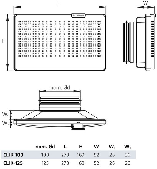 climecon Tilluftventil climecon clik 100