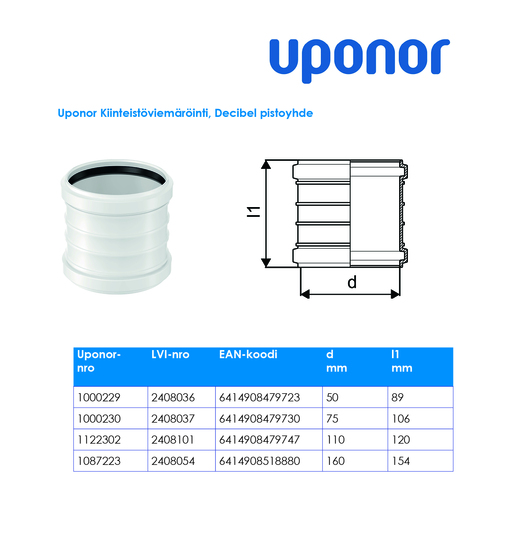 uponor Db repair collar decibel 110 pp