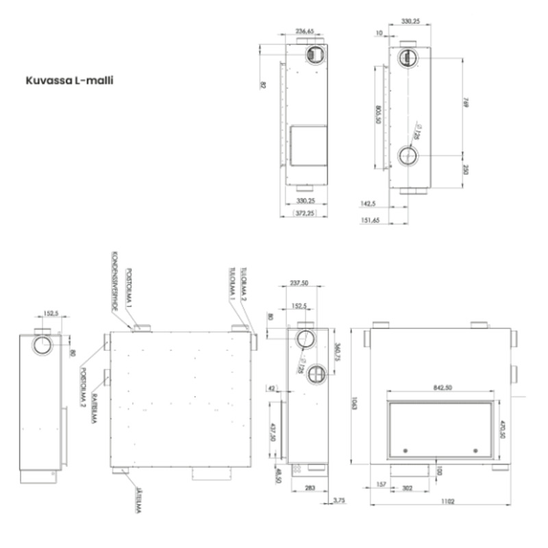 parmair Heat recovery unit parmair 105 ch l