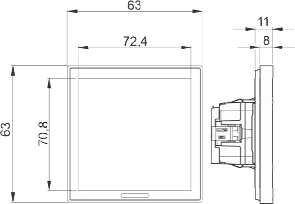 abb Kosketusnäyttö knx abb roomtouch 4 mus