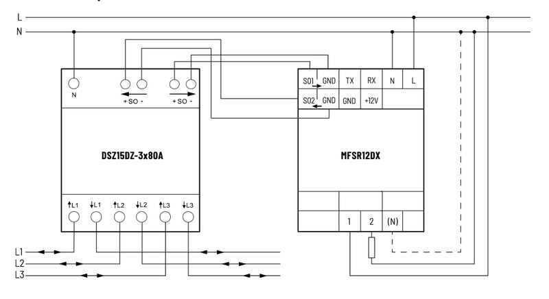 eltako Monitoring relay current, 2xs0, 16a, 0-22kw