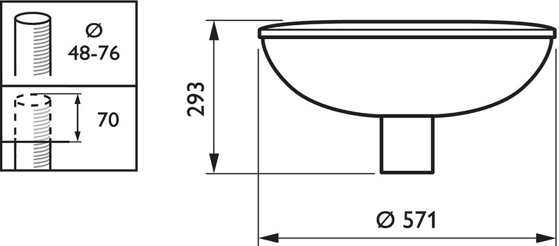 philips Stolparmatur bdp101 led60-/830 ii ds pcf ls