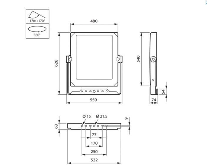philips Strålkastare coreline tempo led480-4s 40k3/740 psd ofa52d9