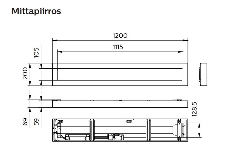 philips Surface mounted luminaire sm136v 31s37s43s/840 psd oc