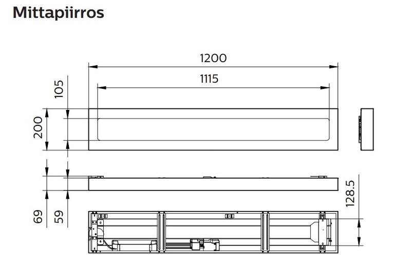 philips Surface mounted luminaire 31s 37s 43s/840psd w20l120 noc