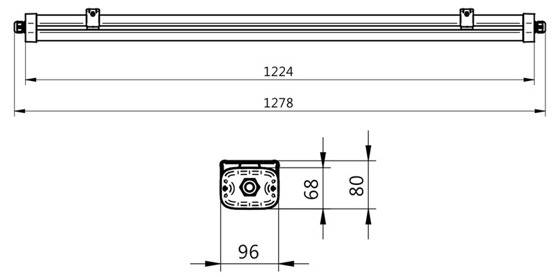 philips Teo.val.sulj. pacific 8000lm 840 l1200 3lj. ip66 d