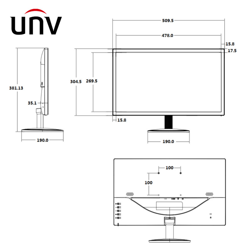 unv Monitor 21.5in led fhd 1920×1080