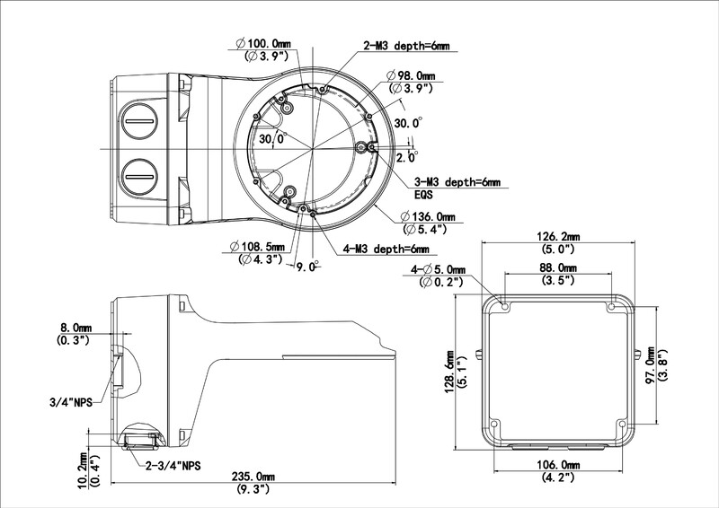 unv Camera accessory wallmount dome ipc36xx