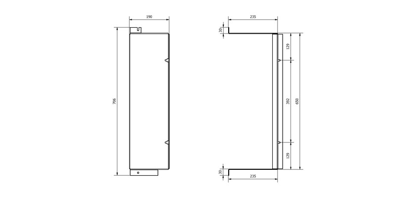 ouneva Cabinet accessory terminal shroud 190mm
