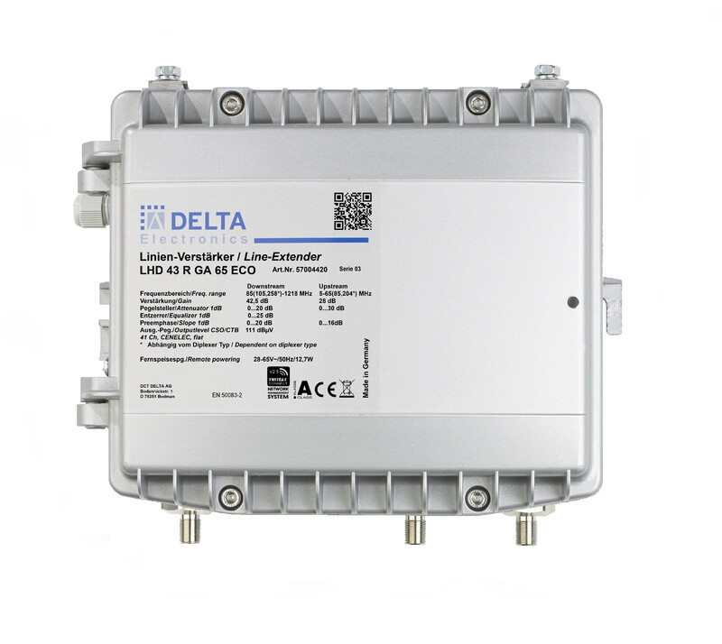 BREDBANDFÖRSTÄRKARE 5-65/85-1218MHz 43dB/109dBuV R