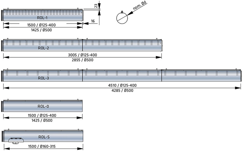climecon Supply air duct rol 400/45-3(4500)
