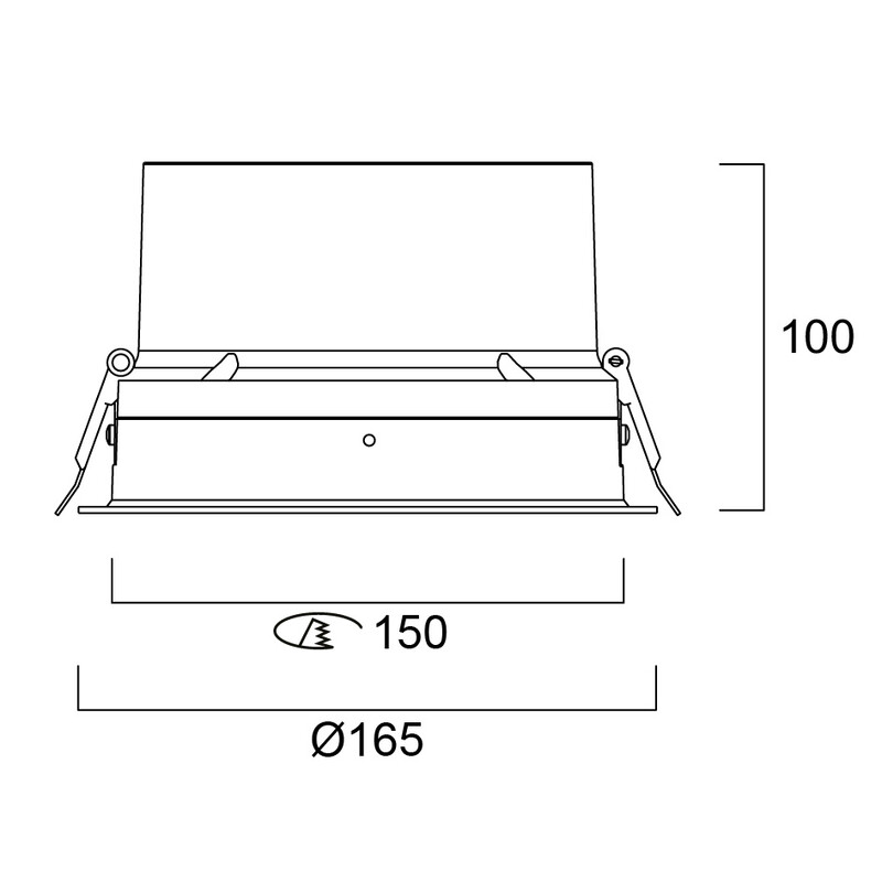 concord Downlight solstice 2070394 ip40 15w 1800lm 930 ca