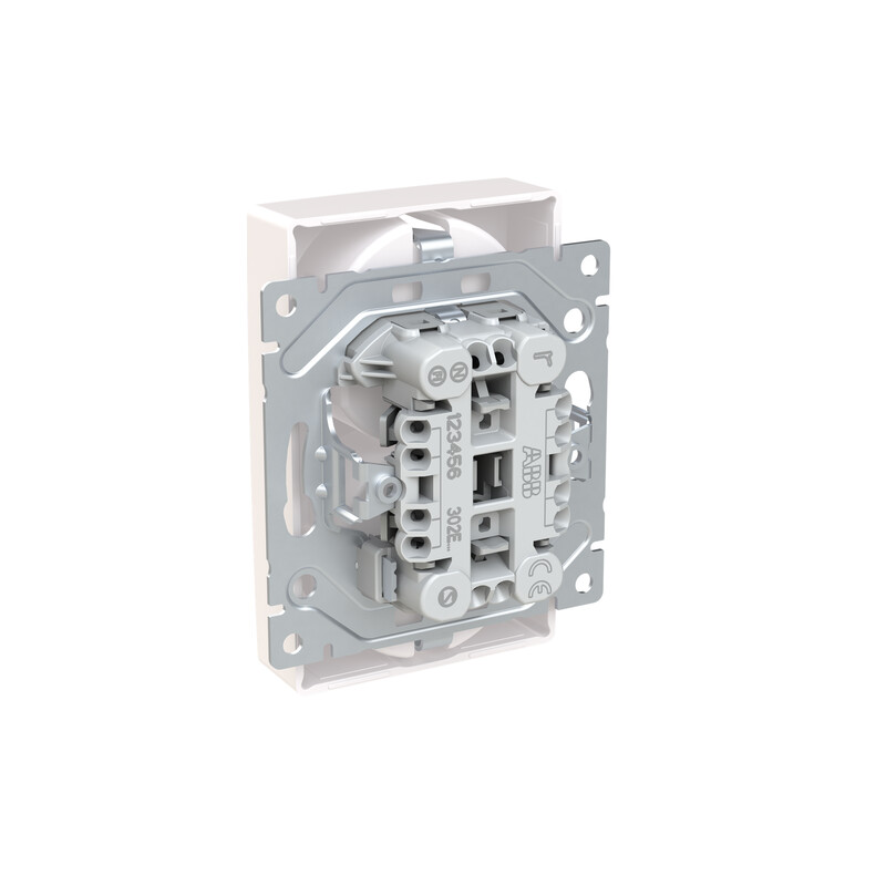 abb Socket-outlet saga 2-gang/16a/ip21 50 pcs