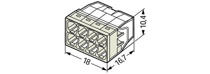 wago Box connector 2273-208 (50pcs)