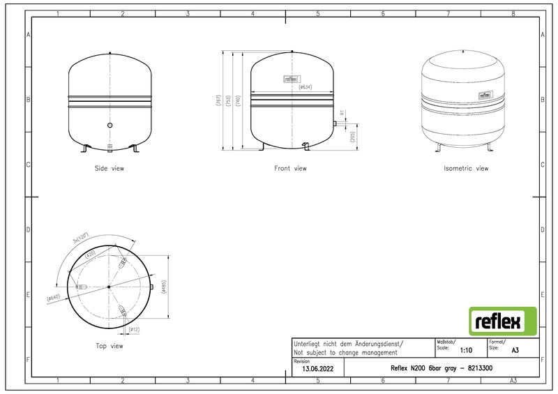 reflex Expansion tank reflex 200 n/1,5 bar