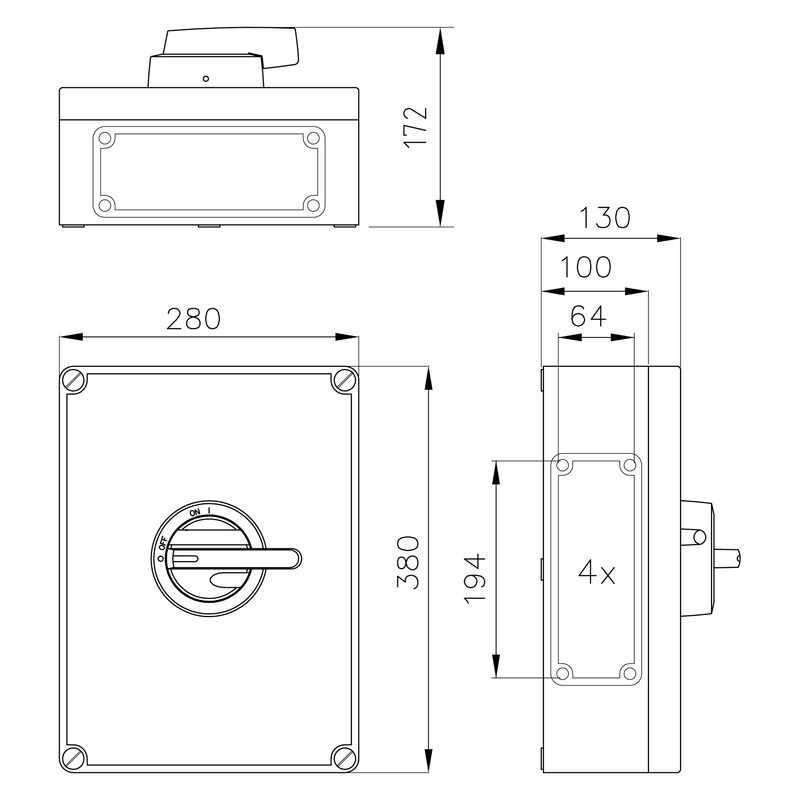 katko Safety switch kum 680 6x80a 400v 1v 45kw