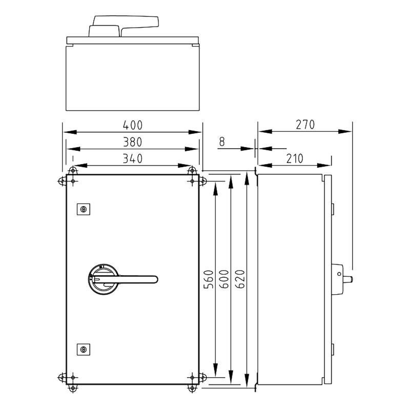 katko Safety switch kur 6125 6x125a 400v 1v 55kw